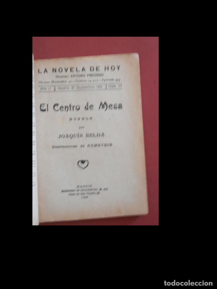 Libros antiguos: El centro de mesa. Novela. Joaquin Belda - Foto 4