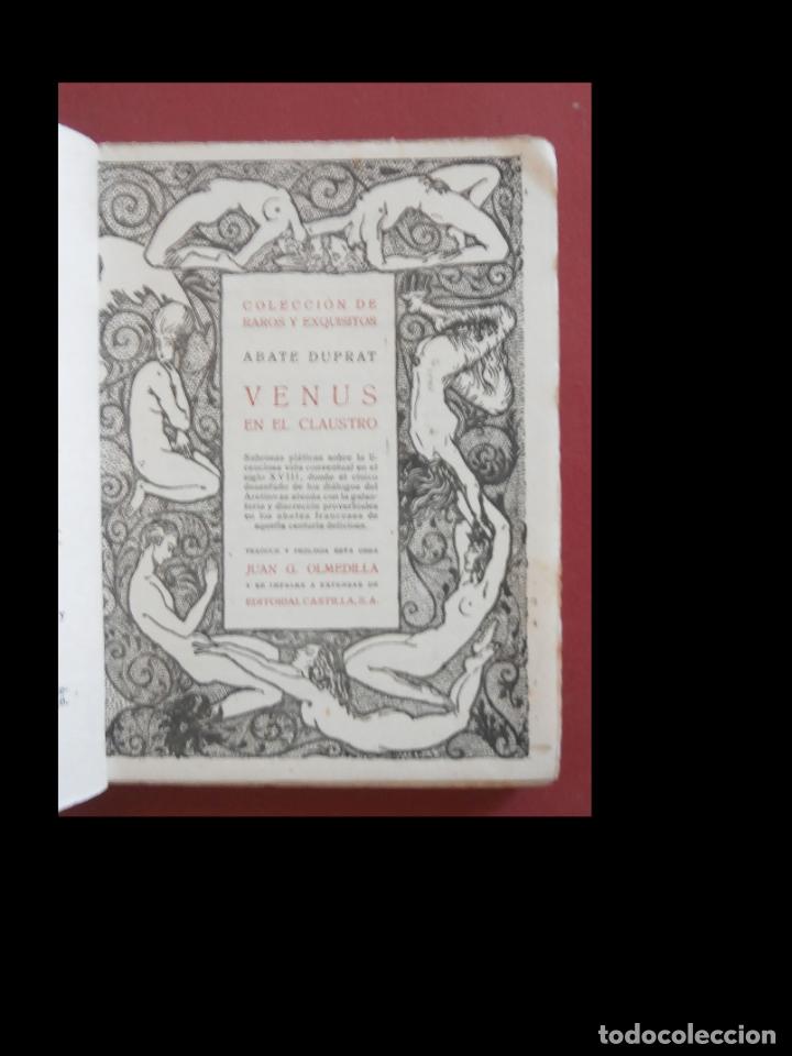 Libros antiguos: Venus en el claustro. Abate Duprat - Foto 2
