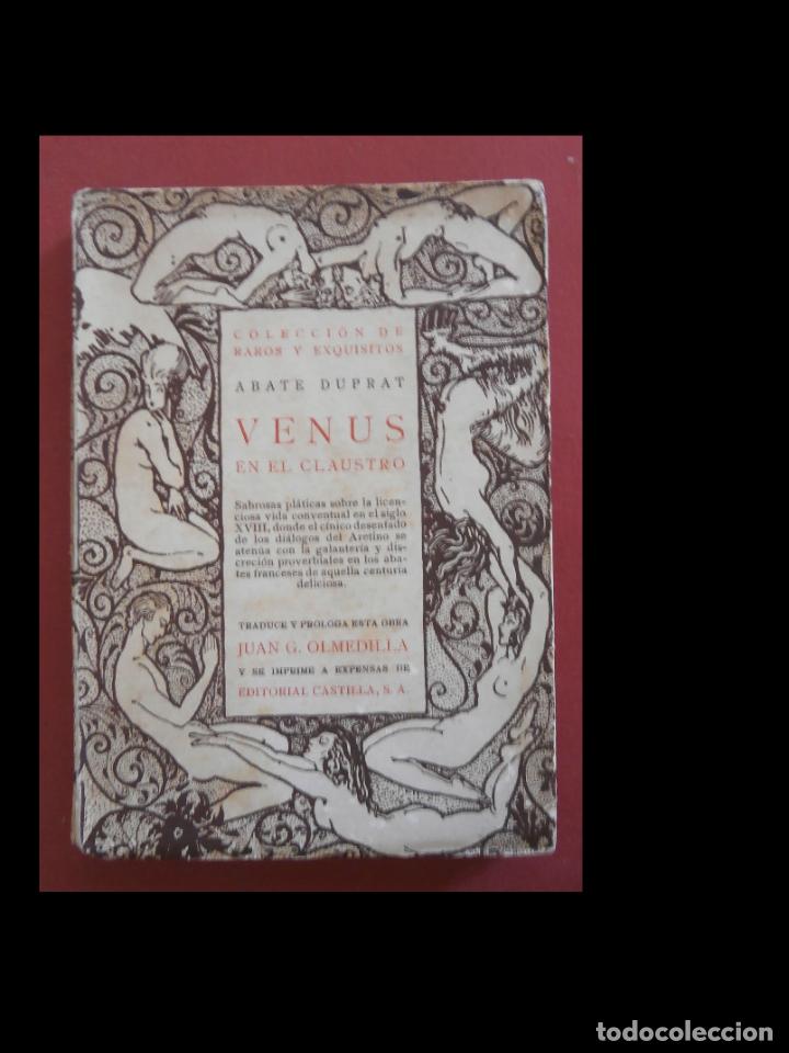 Libros antiguos: Venus en el claustro. Abate Duprat - Foto 1