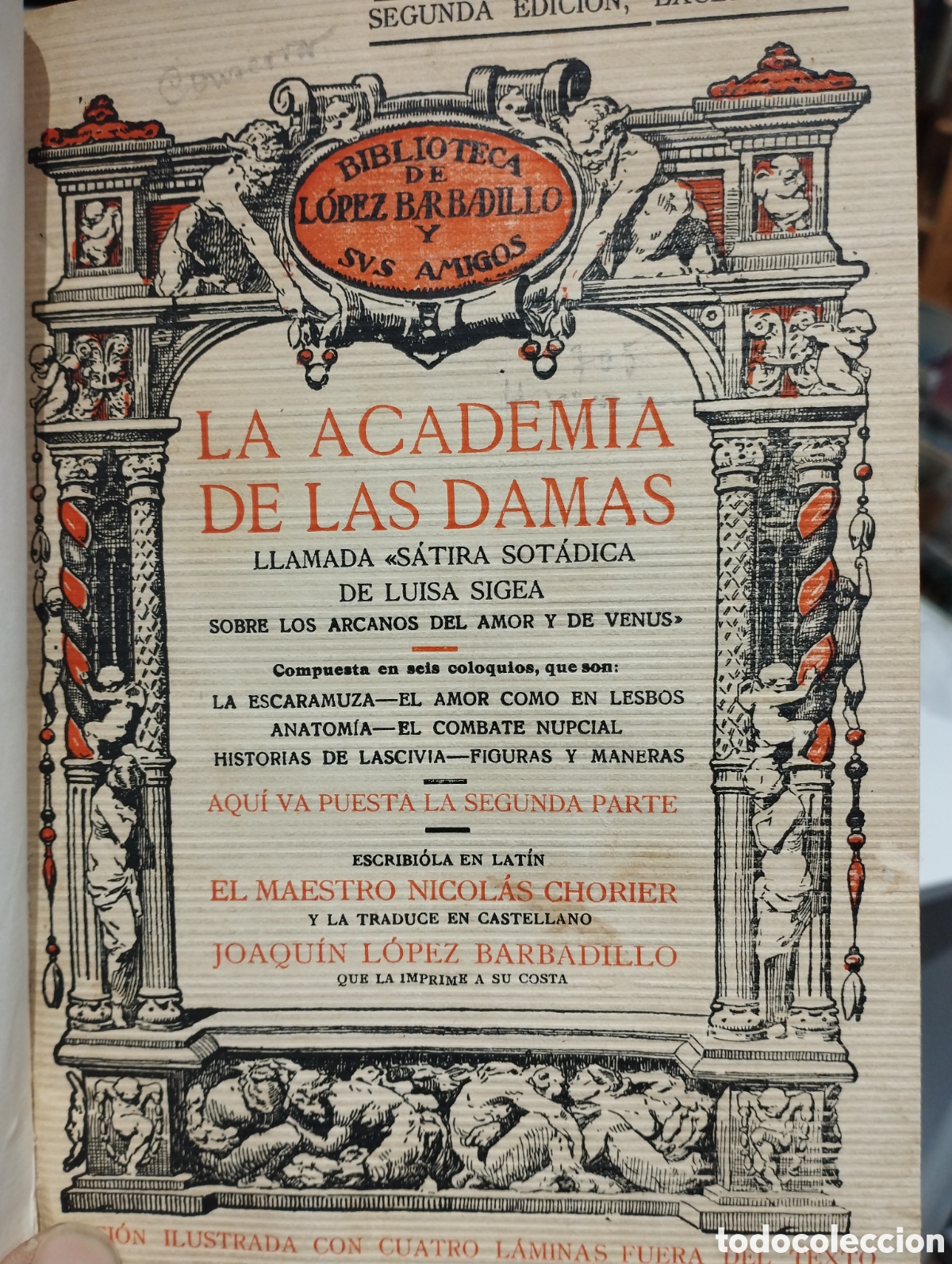 Libros antiguos: La academia de las damas. - Foto 1