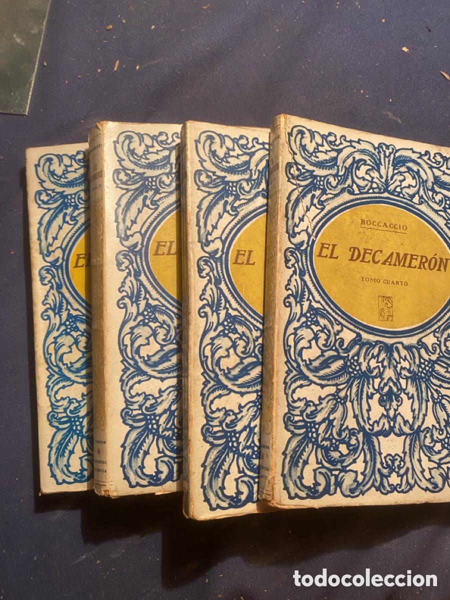 Libros antiguos: BOCCACCIO: - EL DECAMERON (4 VOLUMENES) - (PROMETEO, C.1920)