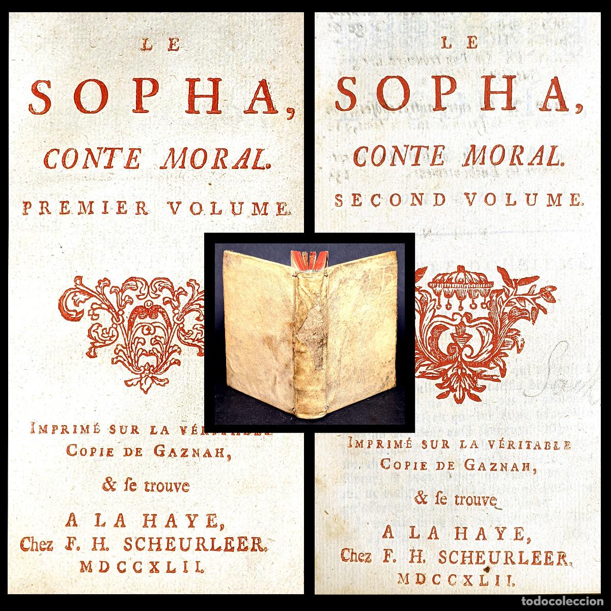 Antiquarische B&uuml;cher: A&ntilde;o 1742 El sof&aacute; Primera edici&oacute;n extremadamente rara Erotismo Cr&eacute;billon Portada en rojo
