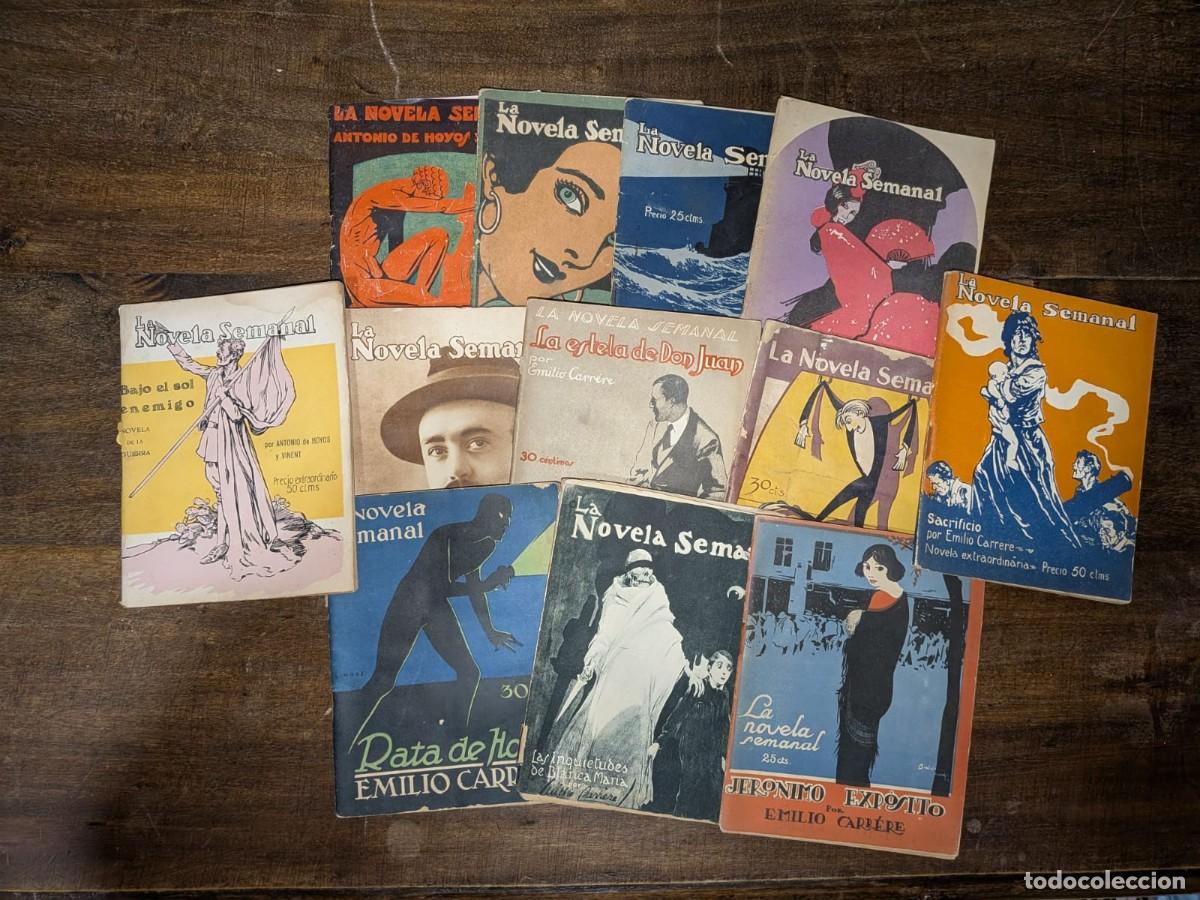 Libros antiguos: LA NOVELA SEMANAL 5 NUMEROS CON BELLAS CUBIERTAS ORIGINALES ILUSTRADAS