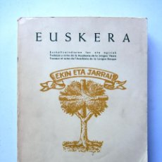 Libros antiguos: EUSKERA. TRABAJOS Y ACTAS DE LA ACADEMIA DE LA LENGUA VASCA.
