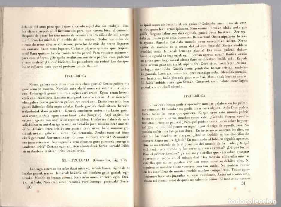 Libros antiguos: GRAMATICA DEL EUSKERA (DIALECTO GIPUZKOANO) ITZULBIDEA CLAVE DE TEMAS. ARRIGARAI ATAUN. - Foto 2
