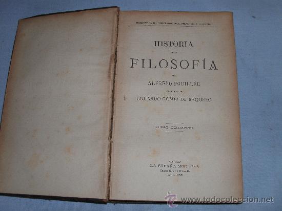 Libros antiguos: HISTORIA DE LA FILOSOFIA - Foto 1