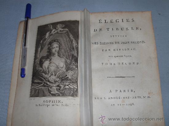 Libros antiguos: MIRABEAU - ELEGIES DE TIBULLE - Foto 1