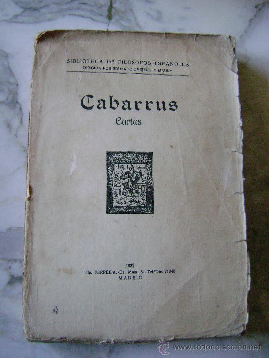 Libros antiguos: CABARRUS.CARTAS.505 - Foto 1