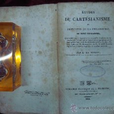 Libros antiguos: ETUDES DU CARTESIANISME . PAR M. MAZURE. ED. L. HACHETTE 1828. 1A EDICIÓN.
