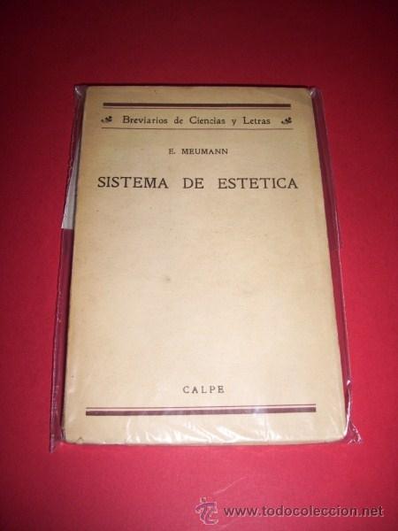 Libros antiguos: MEUMANN, E. - Sistema de est&eacute;tica - Foto 1