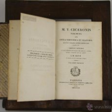 Libros antiguos: 4627- M.T. CICERONIS. OPERA RHETORICA ET ORATORIA. EDIT. NICOLAU ELIGIUS. 1831/1832. 2 VOL. . Lote 43434474