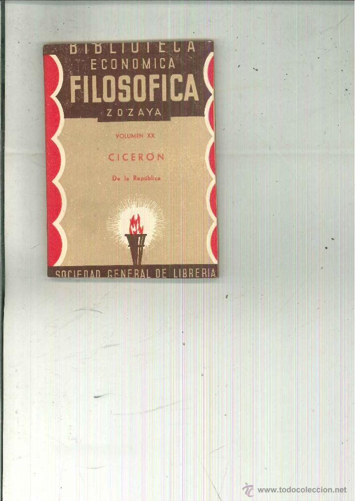 Libros antiguos: DE LA REP&Uacute;BLICA. Ciceron - Foto 1