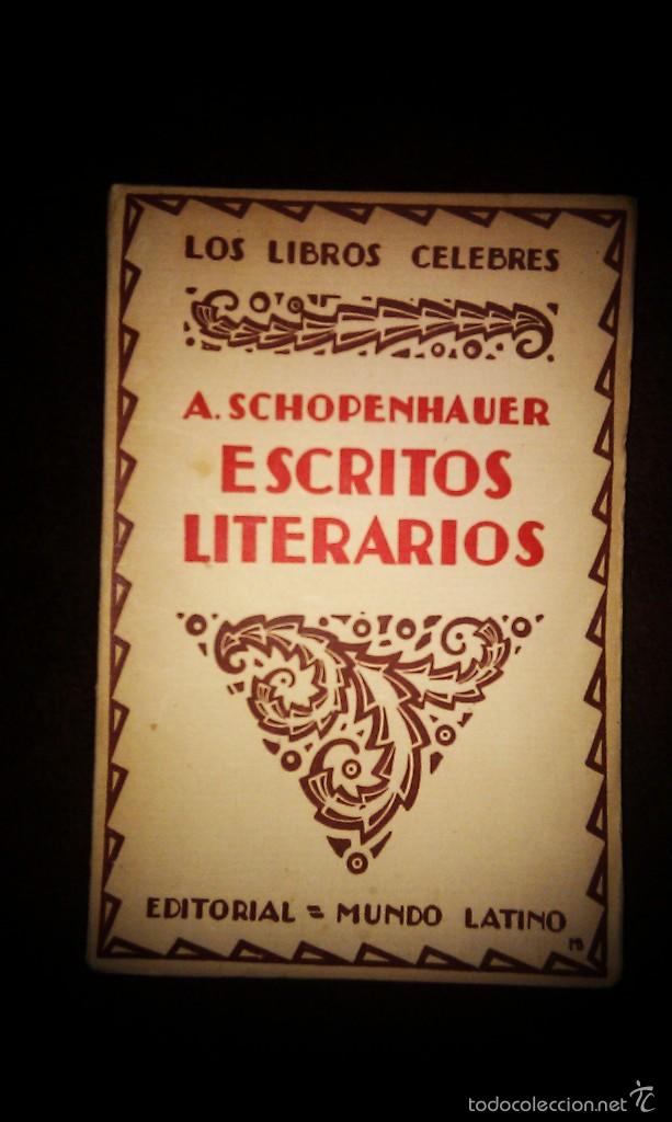 Libros antiguos: ESCRITOS LITERARIOS A.SCHOPENHAUER - Foto 1