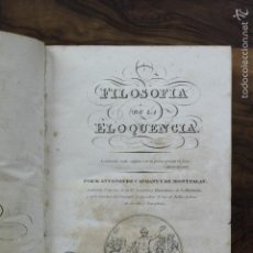 Libros antiguos: FILOSOFÍA DE LA ELOCUENCIA. ANTONIO CAPMANY Y DE MONTPALAU. 1812.