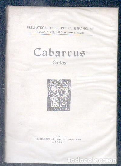 Libros antiguos: CABARRUS. CARTAS. A-FIL-761 - Foto 1