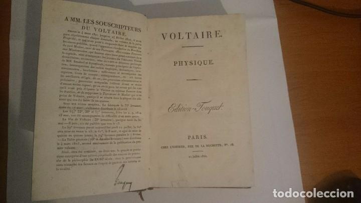 Libros antiguos: voltaire physique 1822 - Foto 1