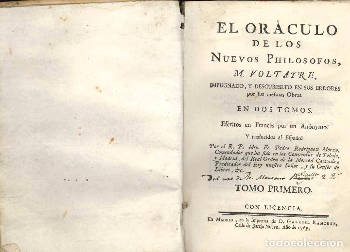 Libros antiguos: El Or&aacute;culo de los nuevos fil&oacute;sofos - Foto 1