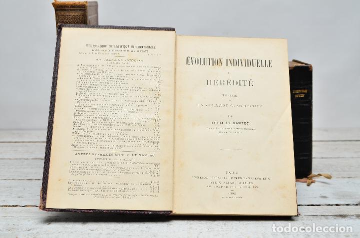 Libros antiguos: Evolution Individuelle Et Heredite: Theorie de La Variation Quantitative - Foto 2