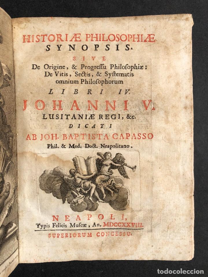 Libros antiguos: 1728 Historiae Philosophiae - historia de la filosofia - pergamino - Foto 4 - 115052011