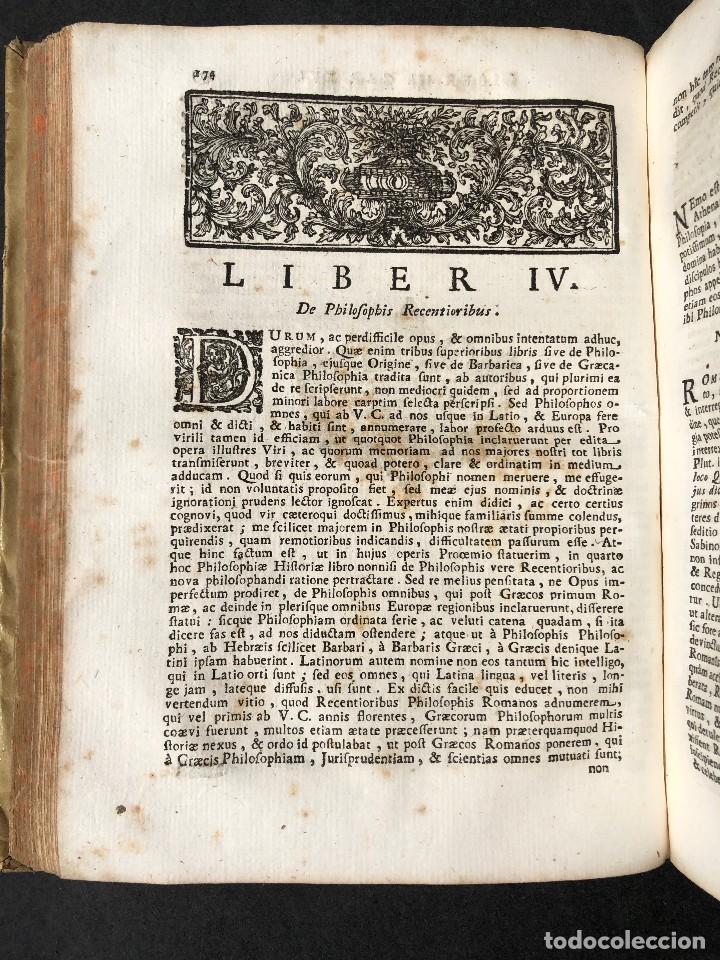 Libros antiguos: 1728 Historiae Philosophiae - historia de la filosofia - pergamino - Foto 26 - 115052011