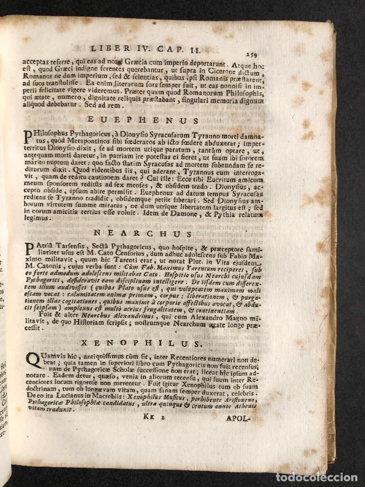 Libros antiguos: 1728 Historiae Philosophiae - historia de la filosofia - pergamino - Foto 29 - 115052011