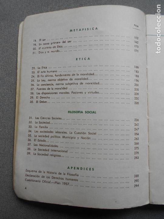 Libros antiguos: FILOSOFIA. 6&ordm; A&Ntilde;O. - Foto 4