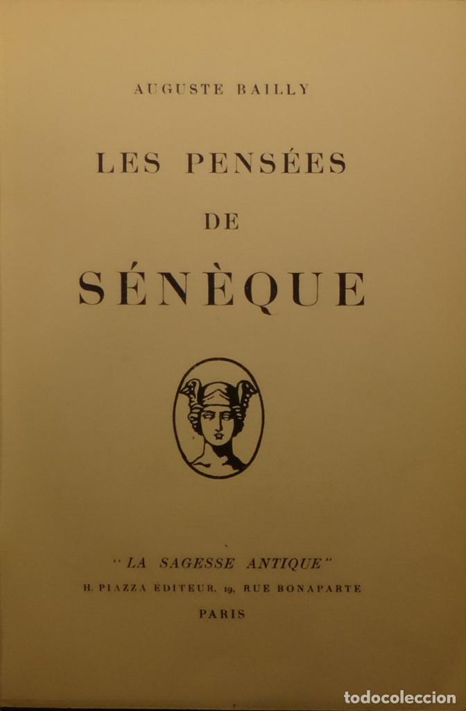 Libros antiguos: LES PENS&Eacute;ES DE S&Eacute;N&Egrave;QUE - Auguste BAILLY - Foto 1