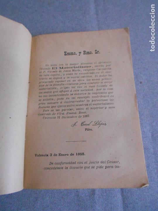 Libros antiguos: EL MATERIALISMO - Foto 3
