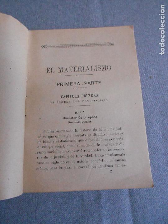 Libros antiguos: EL MATERIALISMO - Foto 4