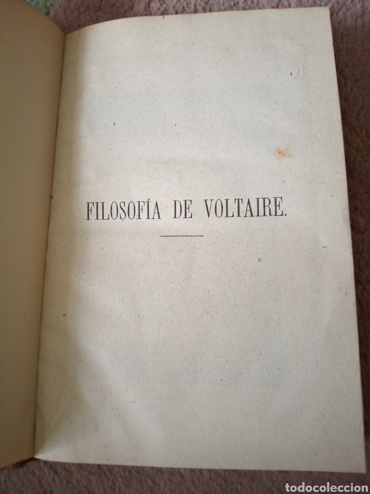 Libros antiguos: Filosof&iacute;a de Voltaire - Foto 3