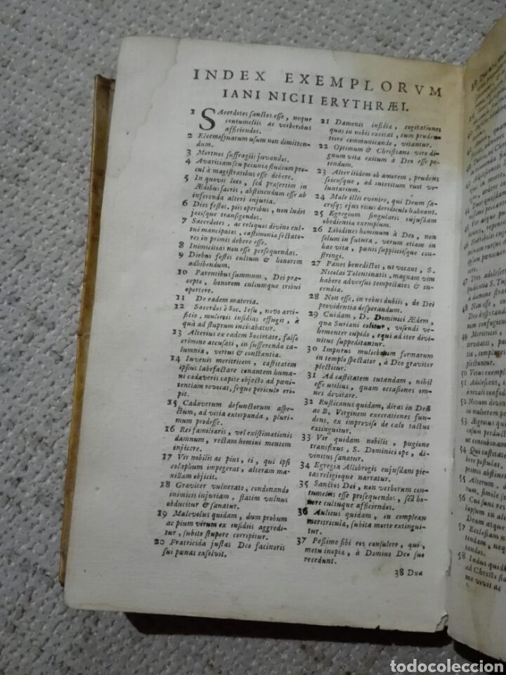 Libros antiguos: Pergamino S. XVII. Iani Nicii Erythraei. Exempla Virtutum et Vitiorum. Editio Secunda. 1663 - Foto 7 - 171373283