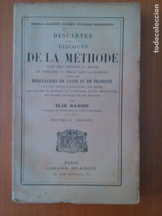 Libros antiguos: Discours de la Methode. Descartes. - Foto 1