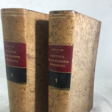 Libros antiguos: HISTORIA DE LA FILOSOFÍA MODERNA. DOS TOMOS, OBRA COMPLETA. HÖFFDING, HARALD. 1907 PLENA PIEL. Lote 178819423