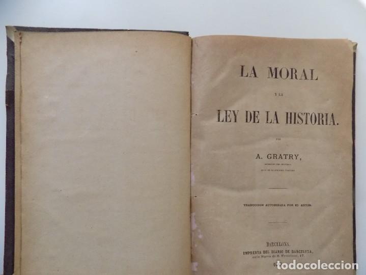 Libros antiguos: LIBRERIA GHOTICA. A. GRATY. LA MORAL Y LA LEY DE LA HISTORIA. 1868.FOLIO MENOR. PRIMERA EDICIÓN. - Foto 1 - 197920701