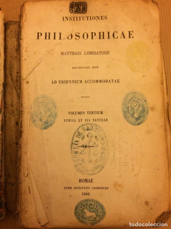 Libros antiguos: PHILOSOPHICAE   1866 - Foto 1