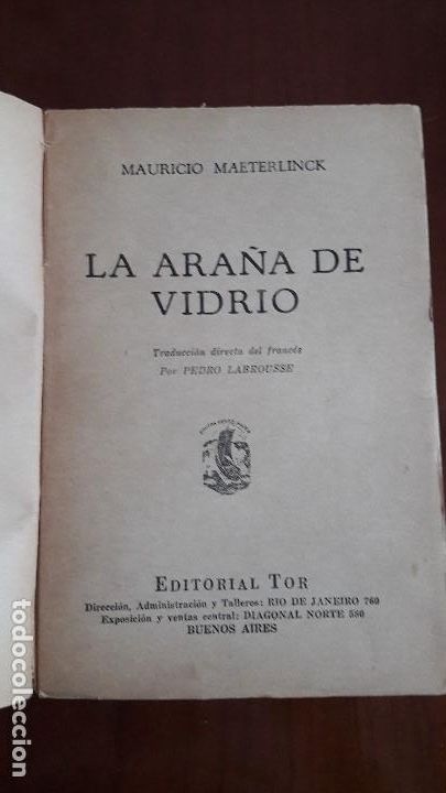 Libros antiguos: La Ara&ntilde;a de vidr&iacute;o - Foto 2