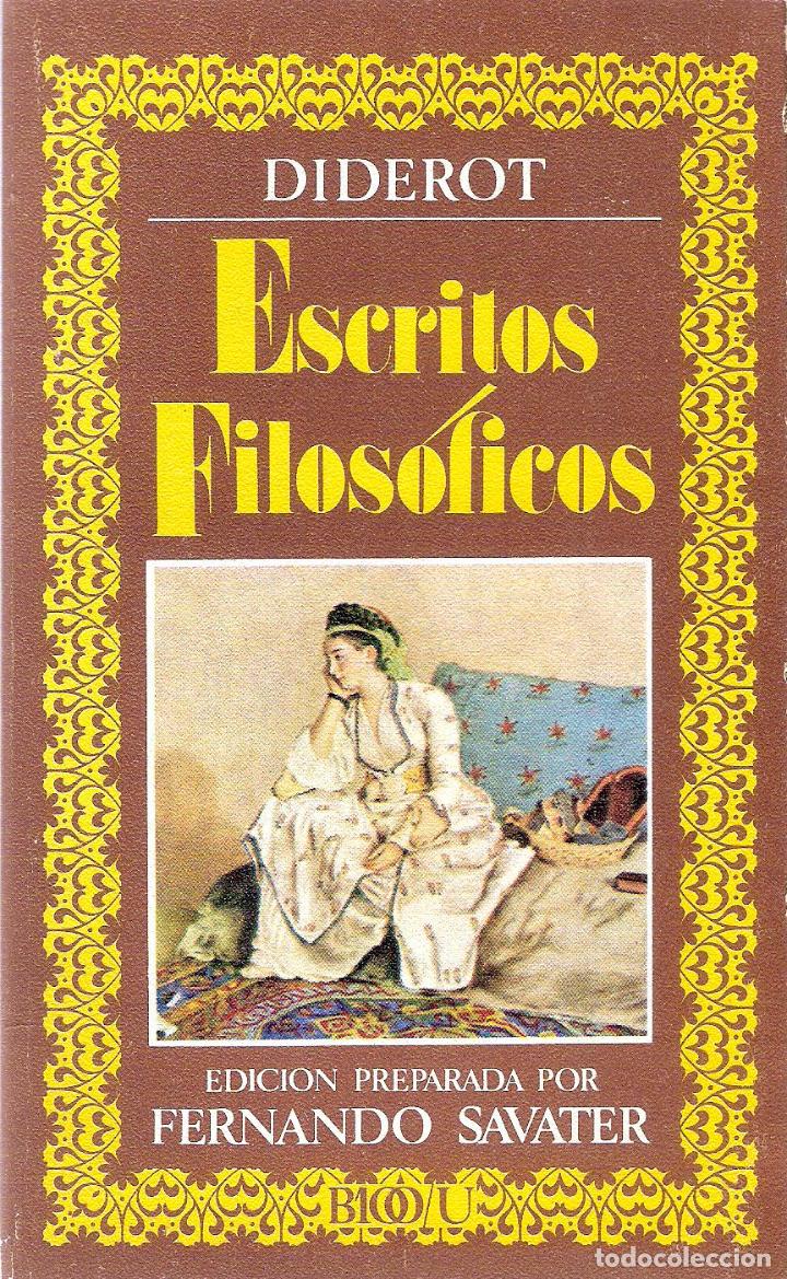 Libros antiguos: ESCRITOS FILOSOFICOS - DIDEROT - Foto 1