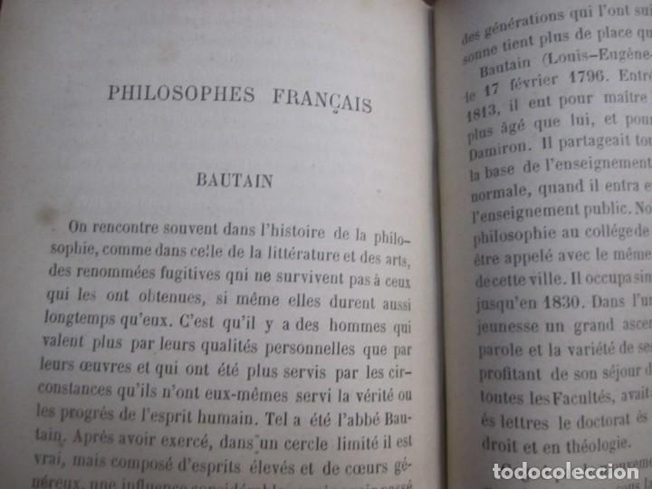 Libros antiguos: PHILOSOPHES MODERNES ETRANGERS ET FRANÇAIS AD.FRANCK 1879 PARIS - Foto 9 - 216629076