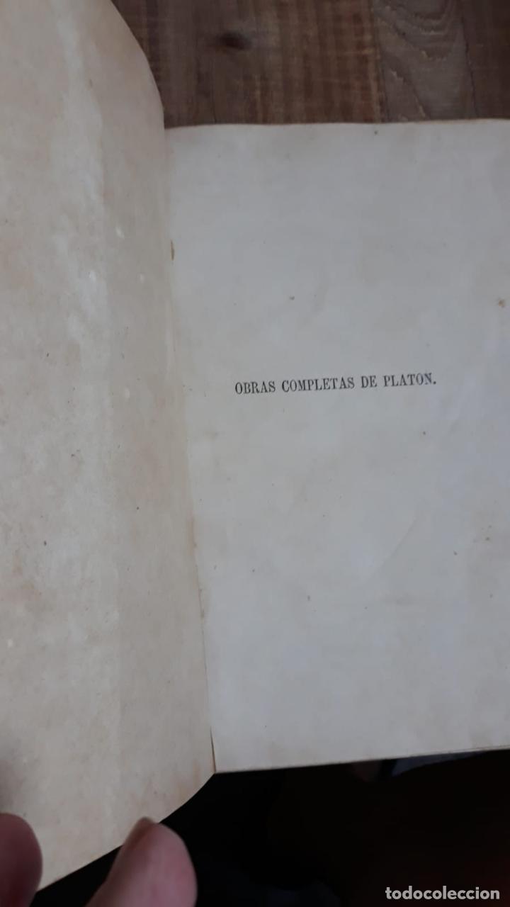 Libros antiguos: Obras completas de PLATON - 1872 - Foto 4