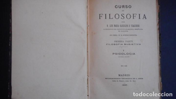 Libros antiguos: LIBRO:CURSO DE FILOSOF&Iacute;A A&Ntilde;O1895 - Foto 3