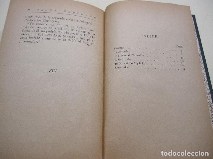 Libros antiguos: DR. FRANZ HARTMANN. UNA AVENTURA EN LA MANSION DE LOS ADEPTOS ROSA-CRUCES. ROSACRUZ. BARCELONA 1926 - Foto 9 - 227491712