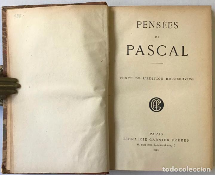 Libros antiguos: PENS&Eacute;ES DE PASCAL. - Foto 2