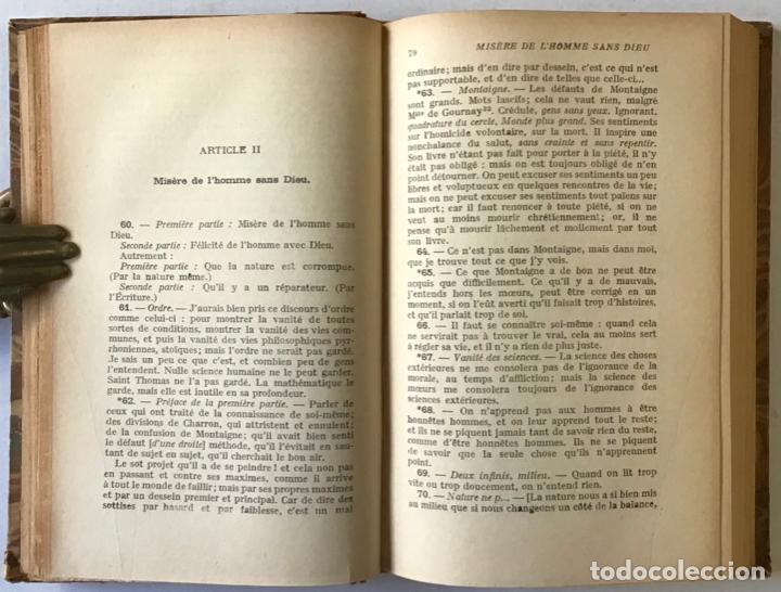 Libros antiguos: PENS&Eacute;ES DE PASCAL. - Foto 3