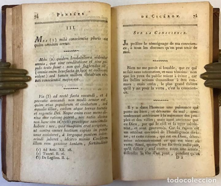 Libros antiguos: PENS&Eacute;ES DE CIC&Eacute;RON. - Foto 3