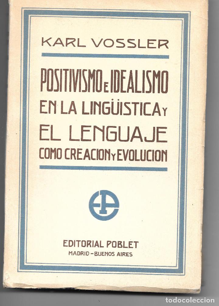 Libros antiguos: VOSSLER fil&oacute;sofo del lenguaje - Foto 1
