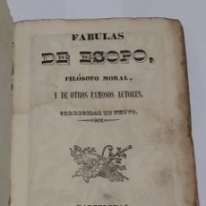 Libros antiguos: FÁBULAS DE ESOPO FILÓSOFO MORAL Y DE OTROS FAMOSOS AUTORES. BARCELONA 1844. IMP. HEREDEROS DE ROCA