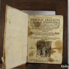 Libros antiguos: QUAESTIONES MINORIS DIALECTICAE. MICHAEL COMAS. TIP. LACAUALLERIA 1661.. Lote 43943758