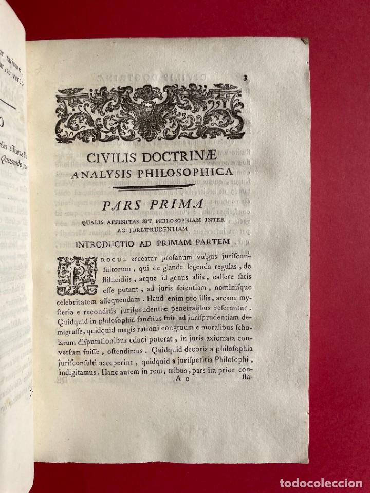 Libros antiguos: 1777 - Civilis Analysis Philosophica - Critica politica - - Foto 5 - 300955208