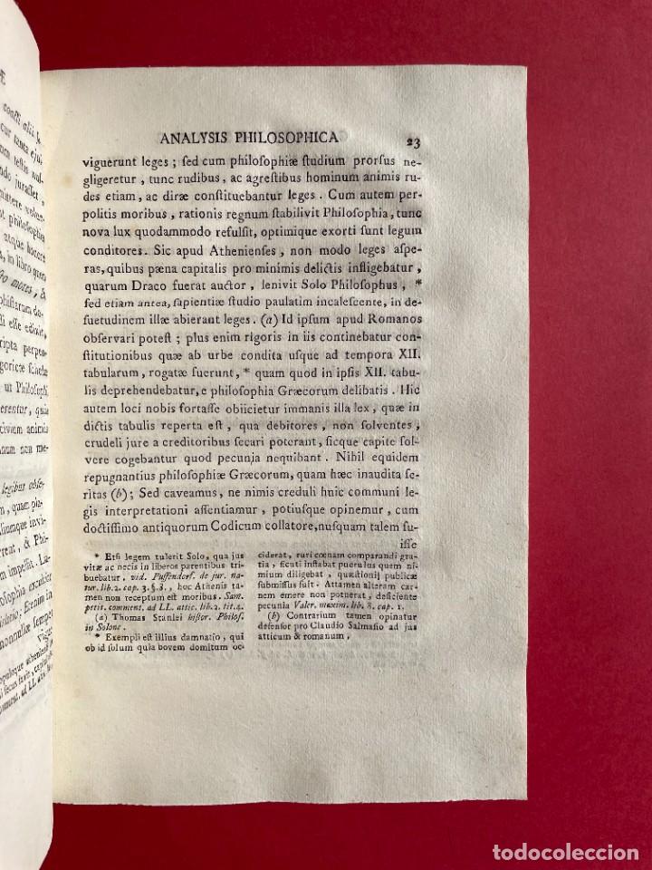 Libros antiguos: 1777 - Civilis Analysis Philosophica - Critica politica - - Foto 8 - 300955208