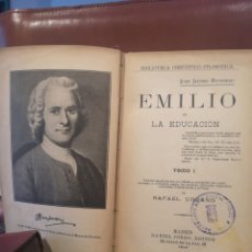 Libros antiguos: EMILIO O LA EDUCACIÓN. TOMOS I Y II. ROUSSEAU. Lote 302631668